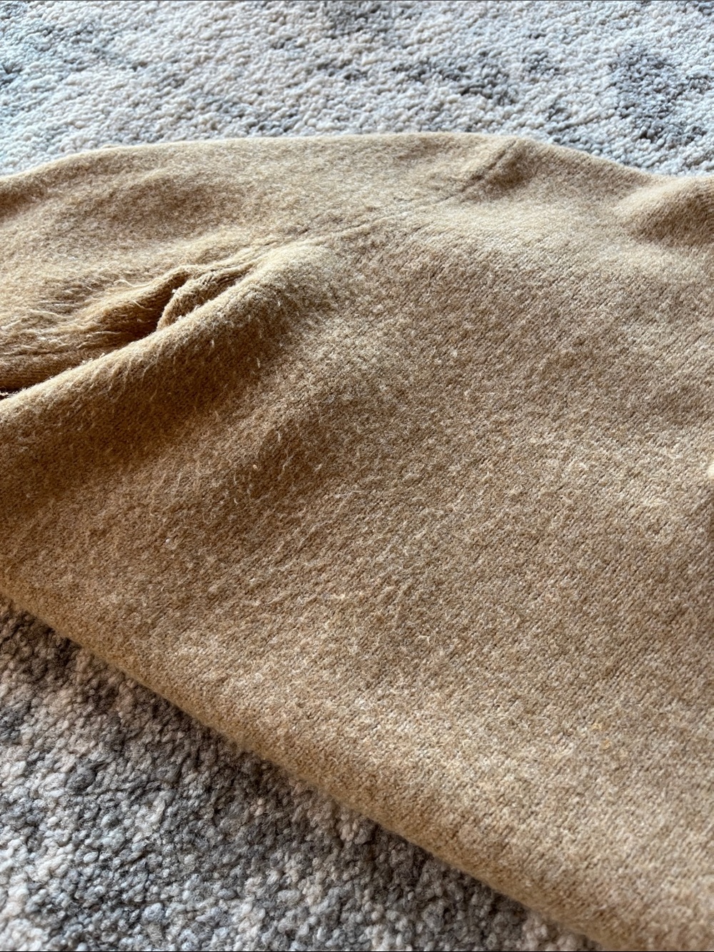 Mango Women's Crewneck Sweater in Camel Brown - Picture 3 of 4